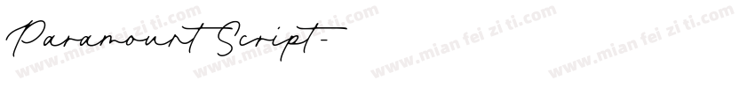 Paramount Script字体转换